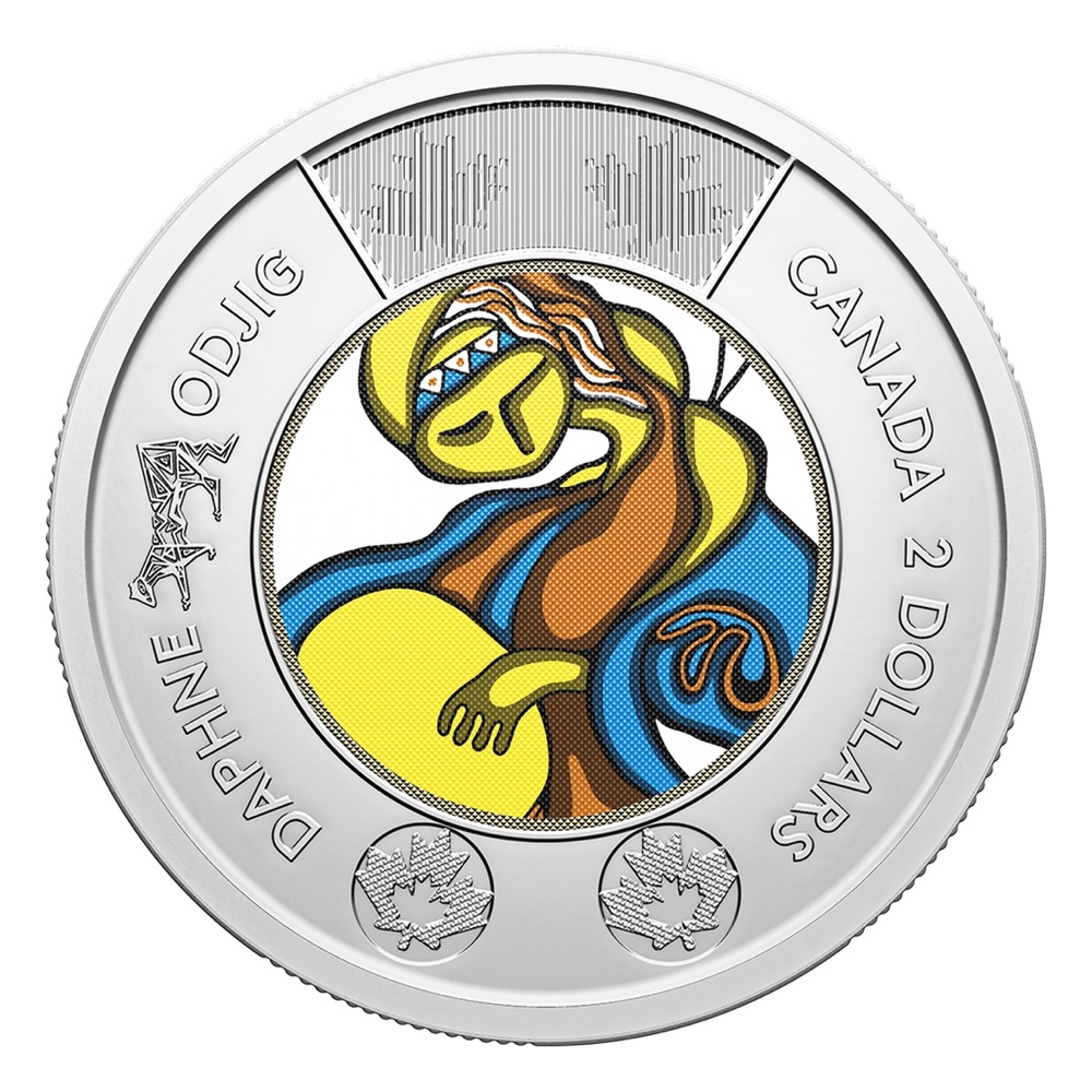 Canada 2 Dollar Coin with Art Design